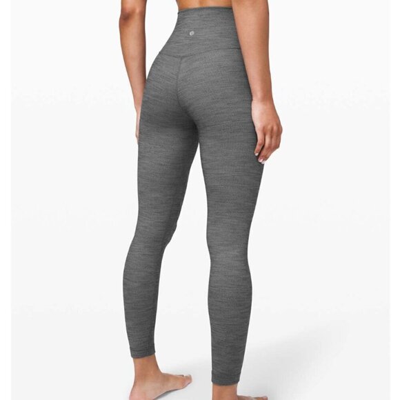 Lululemon Align Pant II 25" Mini Heathered Herringbone Heathered Black White - Picture 5 of 5